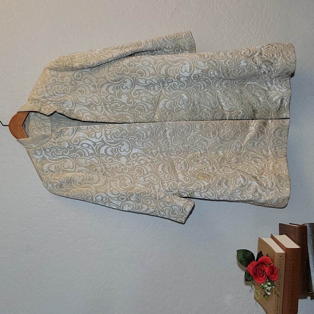 VINTAGE Handmade Quilted Oversize Dress Coat S - Picture 9 of 10